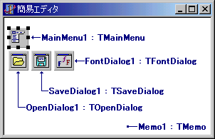 簡易エディタ・レイアウト例